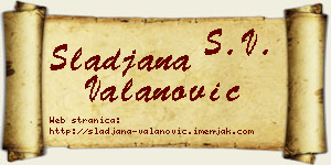 Slađana Valanović vizit kartica